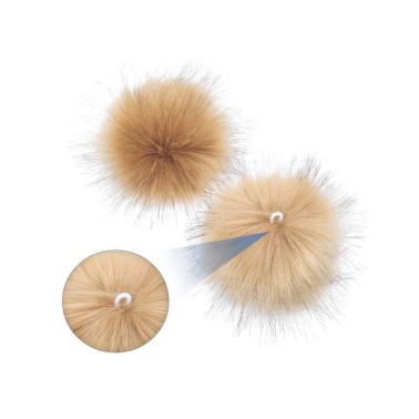 Fur pompom faux fur for hats and accesories