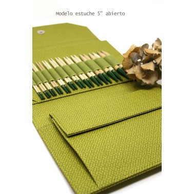 Lykke - Kits agujas circulares intercambiables de madera en 3.5 " (9 cms)  y 5" (12 cms)