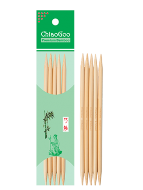 Chiaogoo - Agujas de doble punta 15 cms DPN bamboo