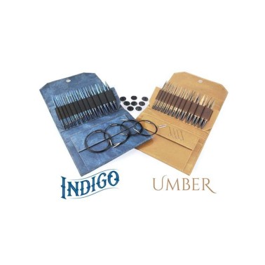 Lykke - Kits agujas circulares intercambiables de madera en 3.5 " (9 cms)  y 5" (12 cms)