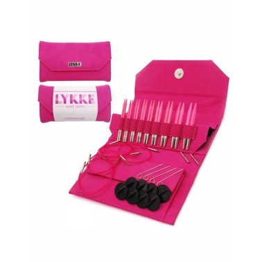 Lykke - Kits agujas circulares intercambiables de madera en 3.5 " (9 cms)  y 5" (12 cms)