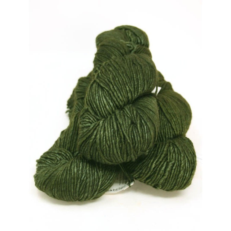 Malabrigo Worsted - Olive 056 hilo worsted ideal para proyectos rápidos
