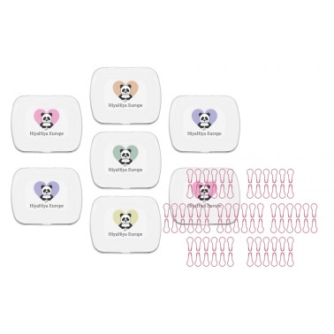 Hiya Hiya - Caja con imperdibles rosa