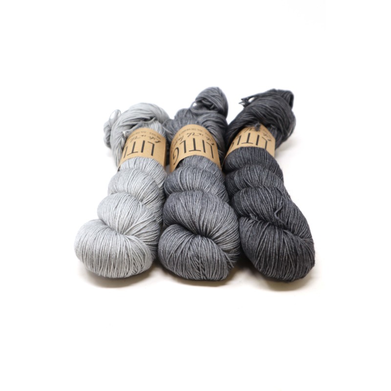 LITLG Fine Sock - Grey Fade Set 3 uds