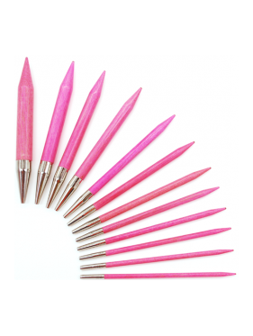 Lykke - Blush Pink Tips 3.5" (7cms) or 5"(12cms) Interchangeable Needles