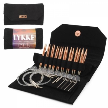 LYKKE - KIT Cypra Agujas Circulares Intercambiables de metal en 3.5" (7 cms) o 5" (12 cms)