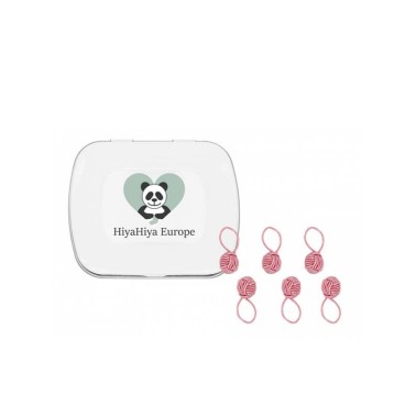 Hiya Hiya - Boite epingles de surete rose et marqueurs mailles noeud chinois