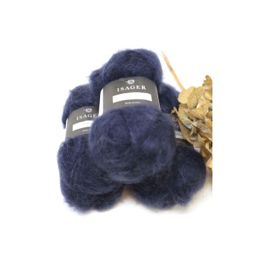 Isager Silk Mohair - 100 Dark Blue