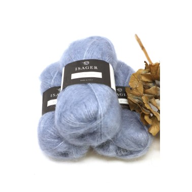 Isager Silk Mohair - 41 Mid Blue