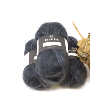 Isager Silk Mohair - 47 Dark Grey