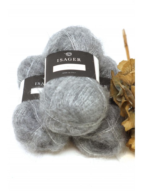 Isager Silk Mohair - 3M Grey