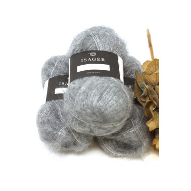 Isager Silk Mohair - 3M Grey