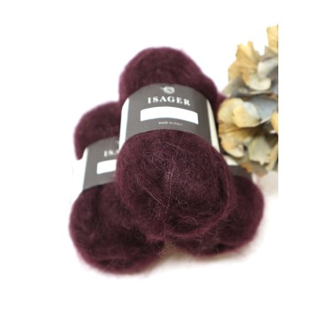 Isager Silk Mohair - 36 Bordeaux