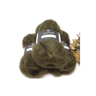 Isager Silk Mohair - 68 olive