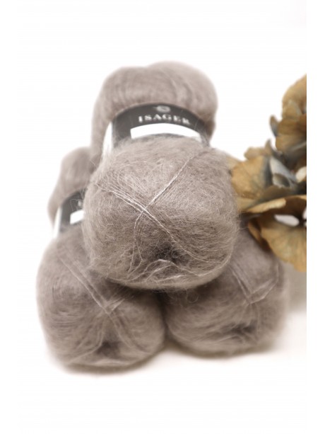 Isager Silk Mohair - 2 Grey Brown