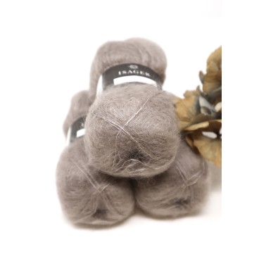 Isager Silk Mohair - 2 Grey Brown