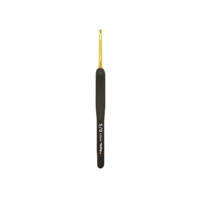 Tulip  - Etimo Black Golden - Ganchillo de Aluminio con empuñadura acolchada