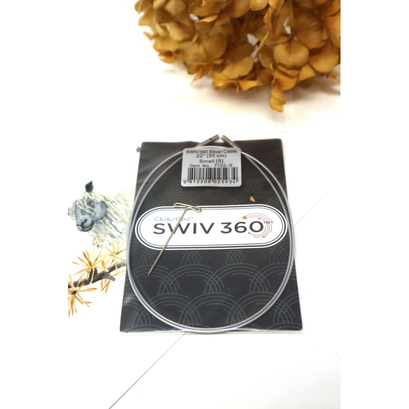Chiaogoo - SWIV 360 Silver Cable Agujas Circulares intercambiables
