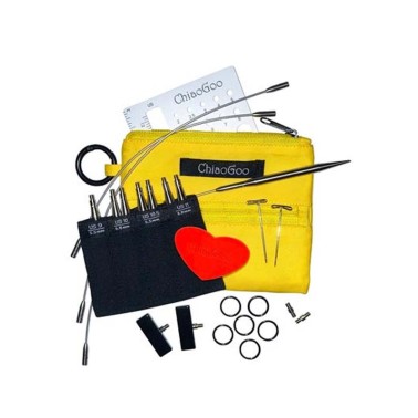 Chiaogoo - Twist SHORTIES Mini Set 2" (5cms) ó 3" (8cms) -   Aiguilles circulaires interchangeables