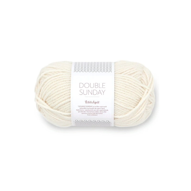 Sandnes Garn Double Sunday 1012 Cream Petite Knit