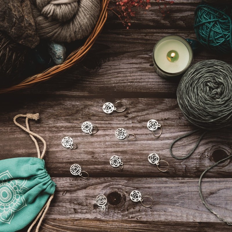 Knit Pro - Marcapuntos variados de Mindful Collection *Chakra