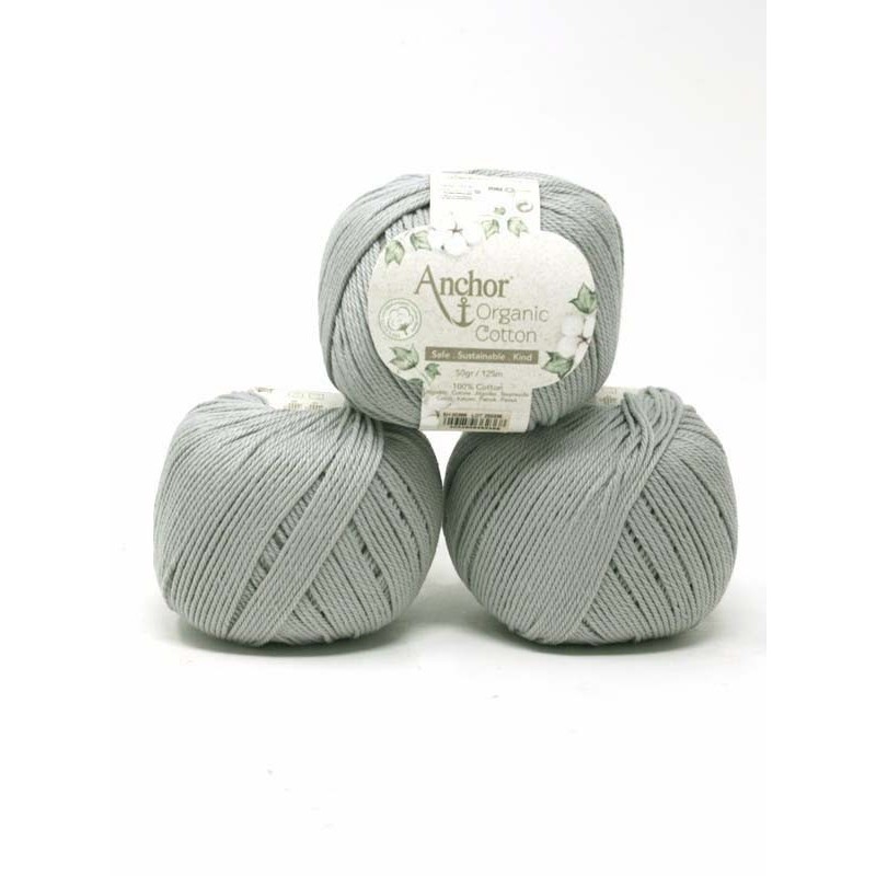 Anchor Organic Cotton - Stormy Cloud 398 gris