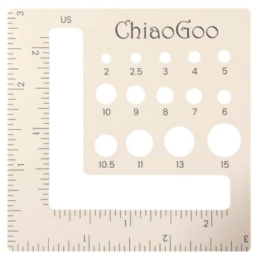 Chiaogoo - Medidor de agujas 14 cms rectangular
