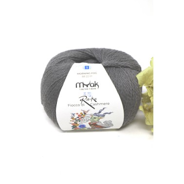 mYak - Ra-Ku Fiocco Di Tibetan Cashmere Lace - Morning Fog