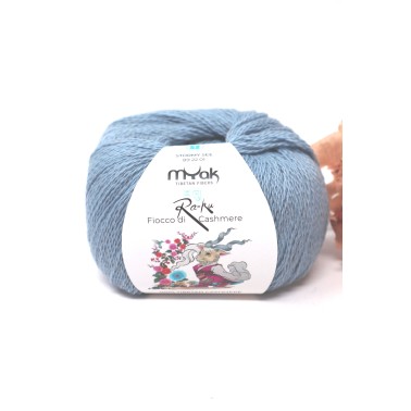 mYak - Ra-Ku Fiocco Di Tibetan Cashmere Lace - Stormy See