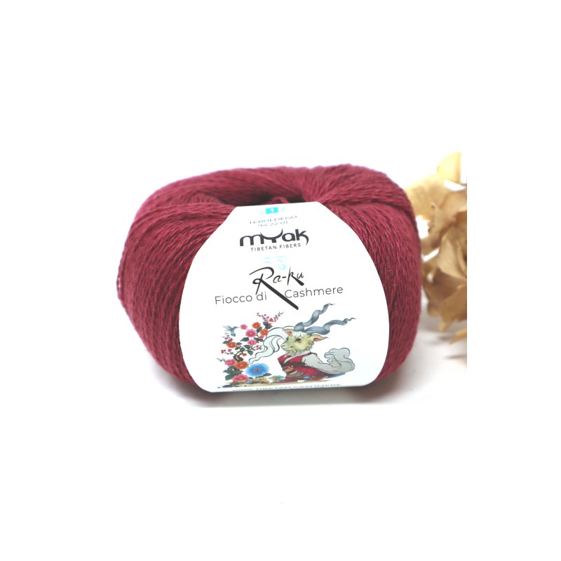 mYak - Ra-Ku Fiocco Di Tibetan Cashmere Lace - Teroldego