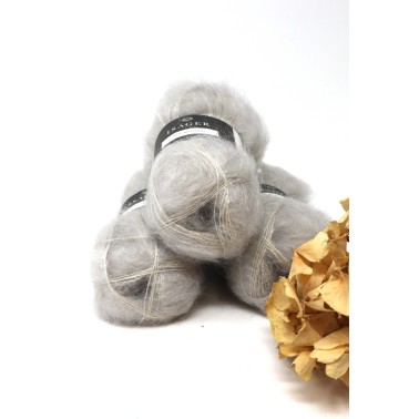 Isager Silk Mohair - 02s Pearl