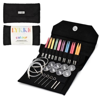 LYKKE - KIT RAINBOW INTERCHANGEABLE CIRCULAR NEEDLES IN 3.5" (7 cms) OR 5" (12 cms)