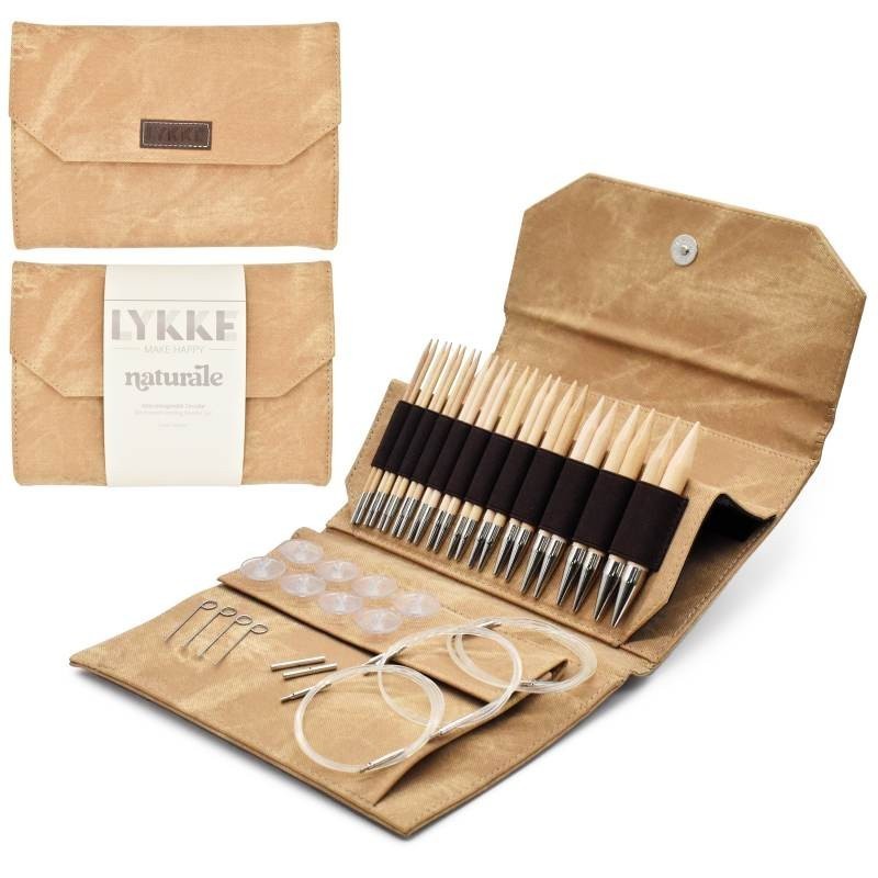 LYKKE - KIT Naturalle Agujas Circulares Intercambiables en 3.5" (9 cms) o 5" (12 cms)