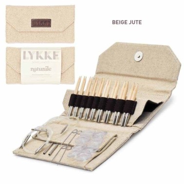 LYKKE - KIT Naturalle Agujas Circulares Intercambiables en 3.5" (9 cms) o 5" (12 cms)