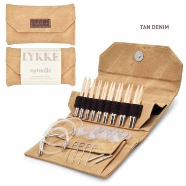 LYKKE - KIT Naturalle Agujas Circulares Intercambiables en 3.5" (9 cms) o 5" (12 cms)