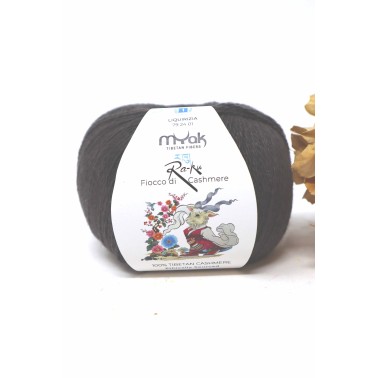 mYak - Ra-Ku Fiocco Di Tibetan Cashmere Lace - Liquirizia