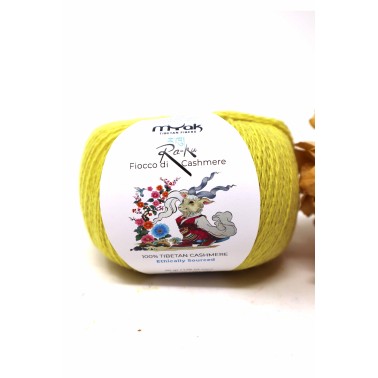 mYak - Ra-Ku Fiocco Di Tibetan Cashmere Lace - Lemon Curd