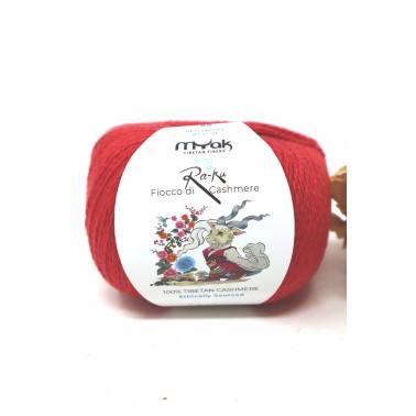 mYak - Ra-Ku Fiocco Di Tibetan Cashmere Lace - Red Velvet