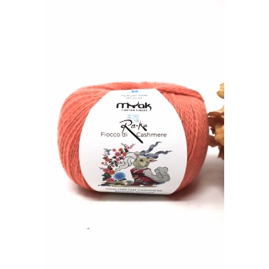 mYak - Ra-Ku Fiocco Di Tibetan Cashmere Lace - Peachy Pink