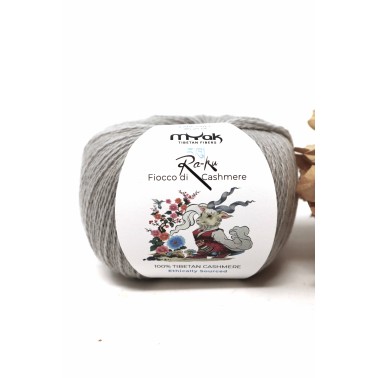 mYak - Ra-Ku Fiocco Di Tibetan Cashmere Lace - Earl Grey