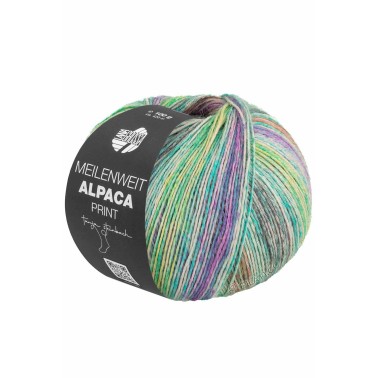 Lana Grossa Sock Meilenweit 100G Alpaca Print - 2102