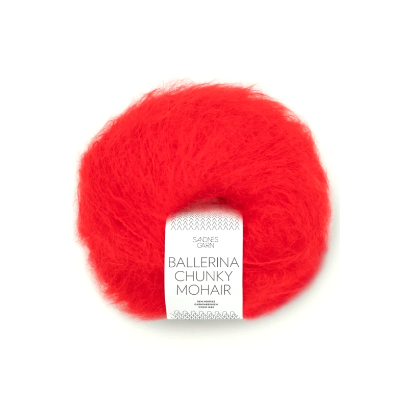 Sandnes Garn Ballerina Chunky Mohair 4018 Scarlet Red