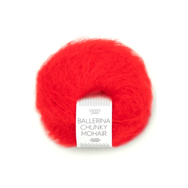 Sandnes Garn Ballerina Chunky Mohair 4018 Scarlet Red