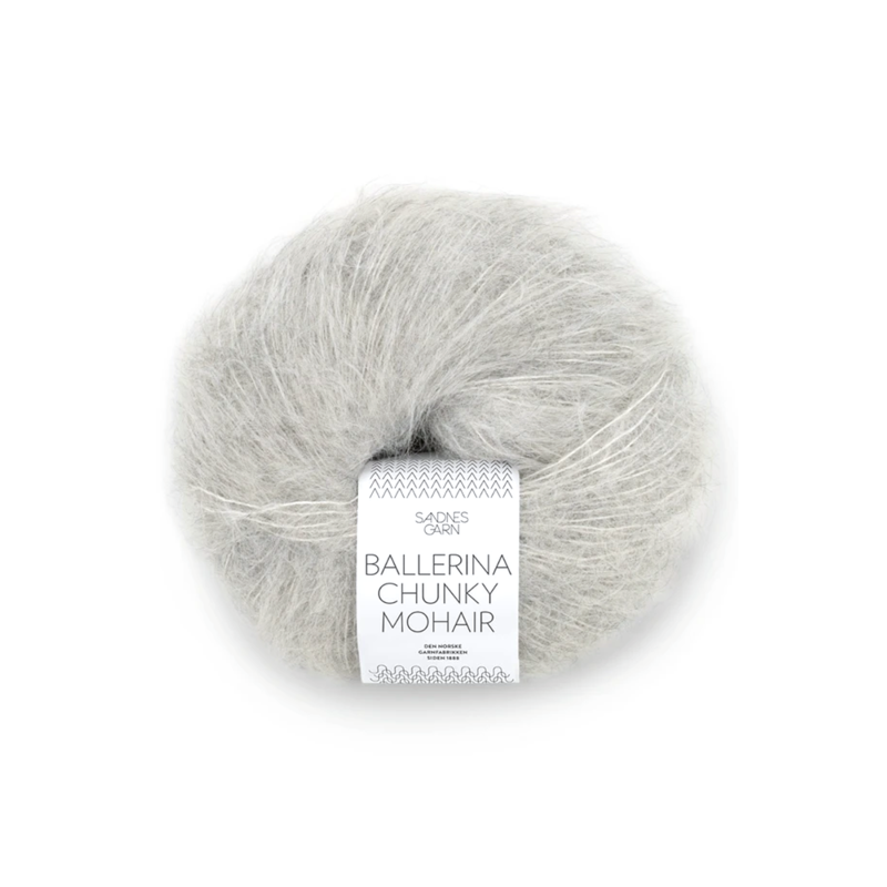 Sandnes Garn Ballerina Chunky Mohair 1022  Light Heathered Grey