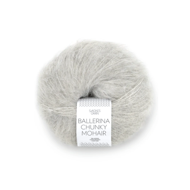 Sandnes Garn Ballerina Chunky Mohair 1022  Light Heathered Grey