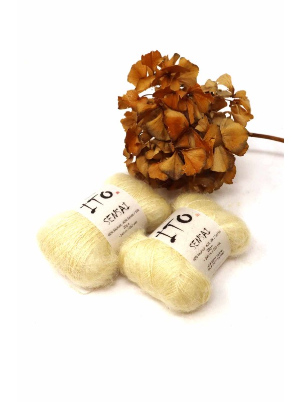 Ito Sensai - Yellow 305 Couleurs vibrantes de mohair et soié