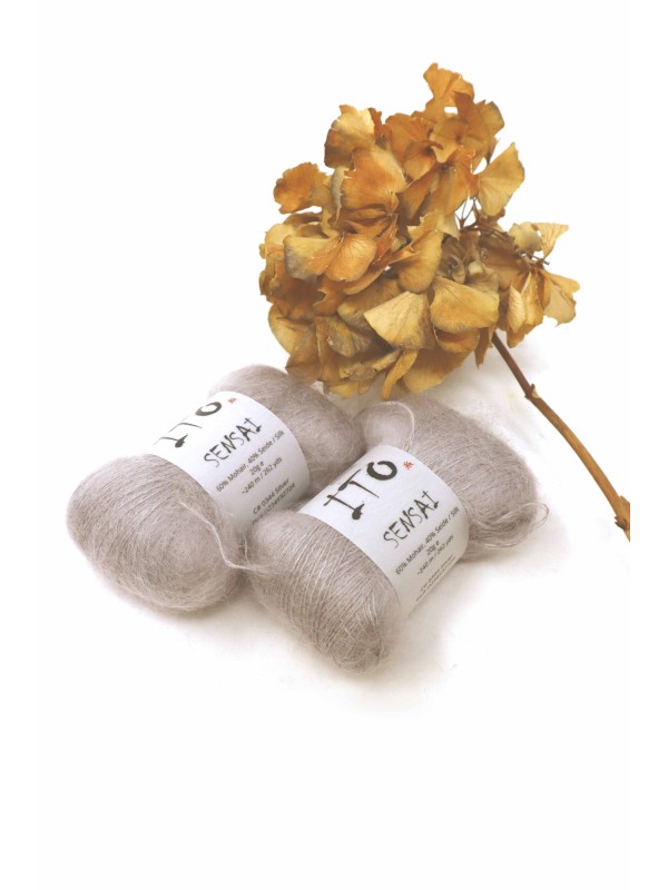 Ito Sensai - Silver 344 Couleurs vibrantes de mohair et soié