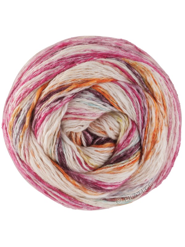 Hippie 3038 Blue Brick Kaki  lana a rayas primavera verano