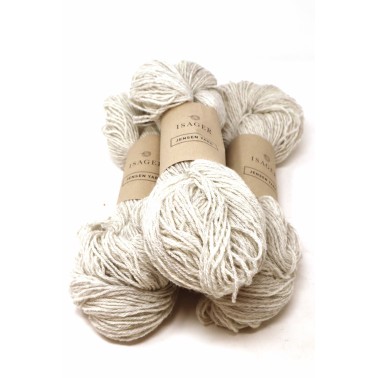 Isager Jensen 0s Cream Grey Heather