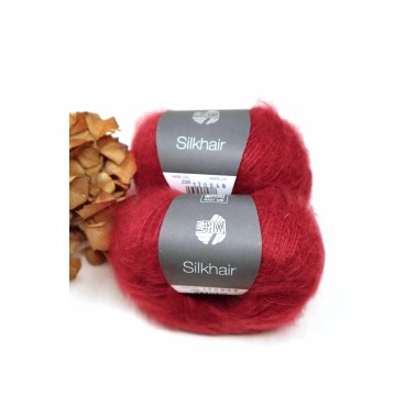 Lana Grossa Silkhair 208 Wine Red